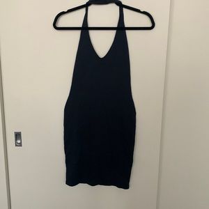 Leotard, halter dress, navy